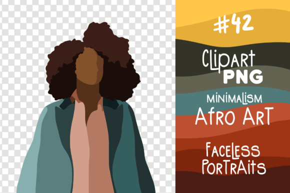 Afro African Black Girl Sublimation PNG