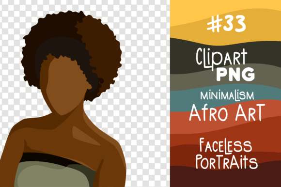 Afro African Queen Black Girl Ethnic PNG