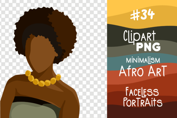 Afro African Queen Black Girl Faceless: Beyond a Simple Clipart