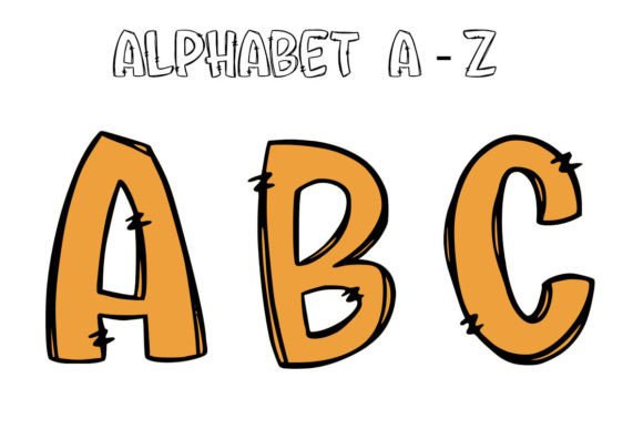 Back to School Alphabet Doodle Orage: Your Playful Design Toolkit