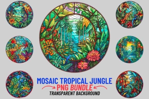 Bring the Jungle Indoors with Stained Glass Tropical 8 PNG