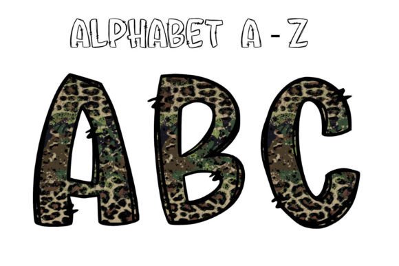 Camo Leopard Alphabet Letters: A Bold Creative Asset