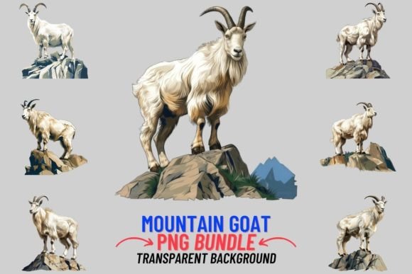 Capturing Rugged Allure: The Mountain Goat on a Cliff Sublimation