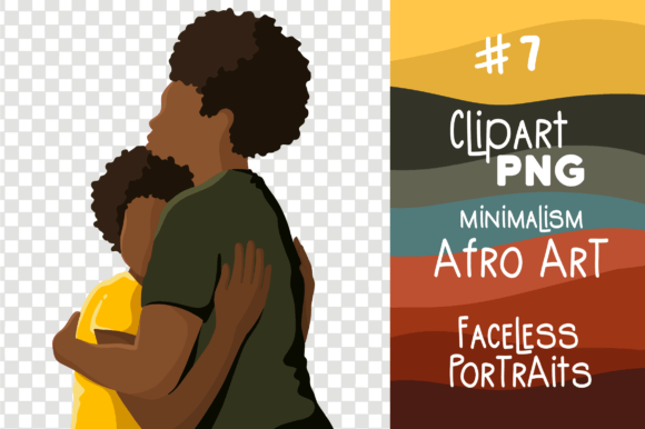 Designing with Soul: The Afro African Mom Mama Child Clipart Collection