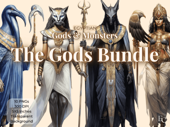 Egyptian Gods Sublimation Bundle: Ancient Power for Modern Design