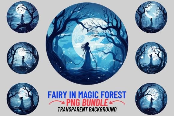 Enchanting Design Assets: The Fairy in a Magic Forest Sublimation Collection