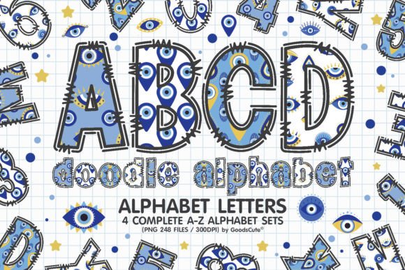 Evil Eye Alphabet a-Z Letters PNG: A Designer's Secret Weapon