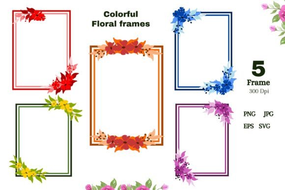 Floral Bouquet Frames Clipart for Timeless Design