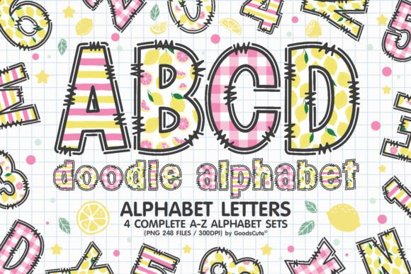 Pink Lemonade Alphabet A-Z Letters: A Fresh Take on Display Type