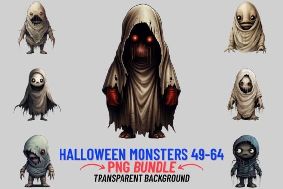 Scary Halloween Monsters Sublimation 4: Spooktacular Design Assets