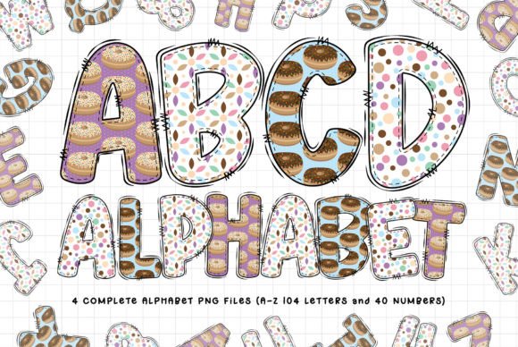 Sweeten Your Design Projects with Donuts Alphabet Cliparts