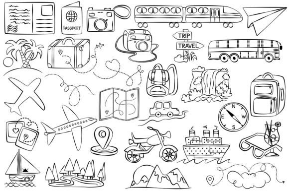 Travel the World in Your Designs with Hand-Drawn Vectors