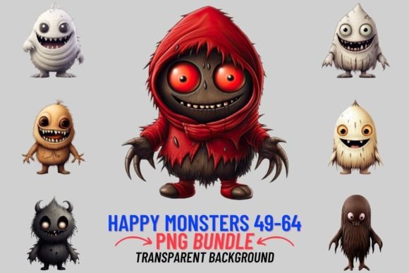 Unleashing Playful Scares with Happy Halloween Monsters Sublimation 4