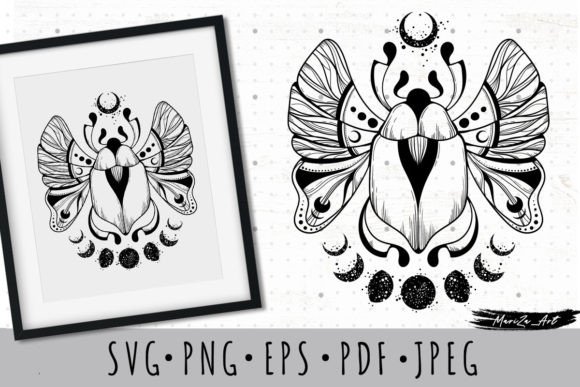 Unveiling the Mystic Celestial Beetle SVG PNG Clip Art
